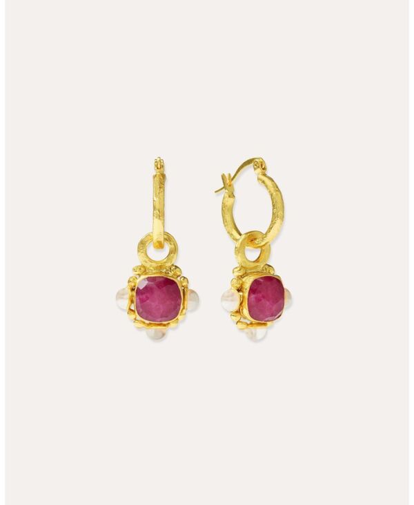オットマンハンズ レディース アクセサリー ピアス・イヤリング Ottoman Hands Estheruby And Pearl Drop Earrings Gold ゴールド