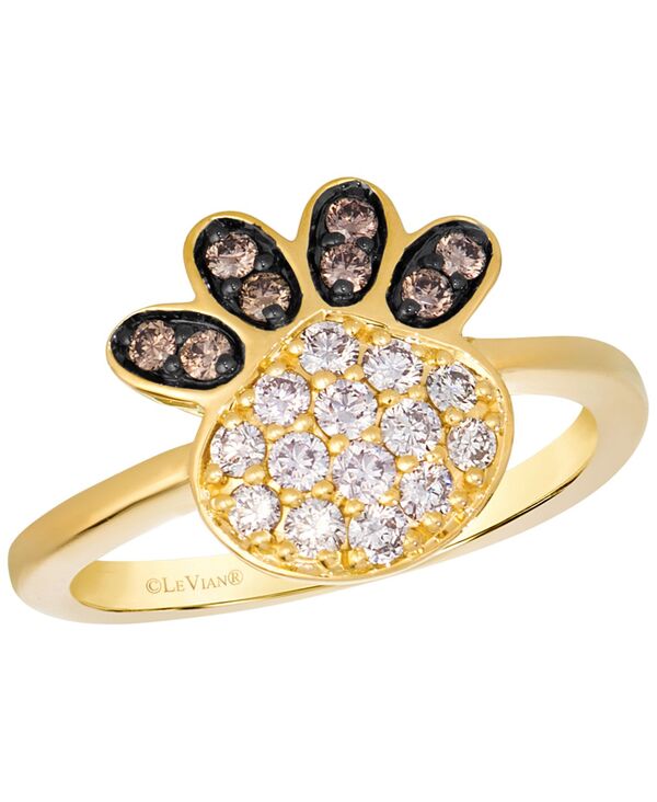ル ヴァン レディース アクセサリー リング Le Vianude Diamond (0.39 ct.w.) & Chocolate Diamond (0.15 ct.w.) Ring in 14K Honeyellow Gold イエロー