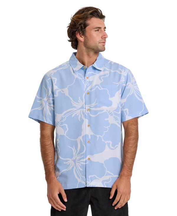 クイックシルバー ウォーター マン メンズ トップス シャツ 半袖 Quiksilver Waterman Quiksilver Men's Bay Breeze Short-Sleeve Shirt Skyway