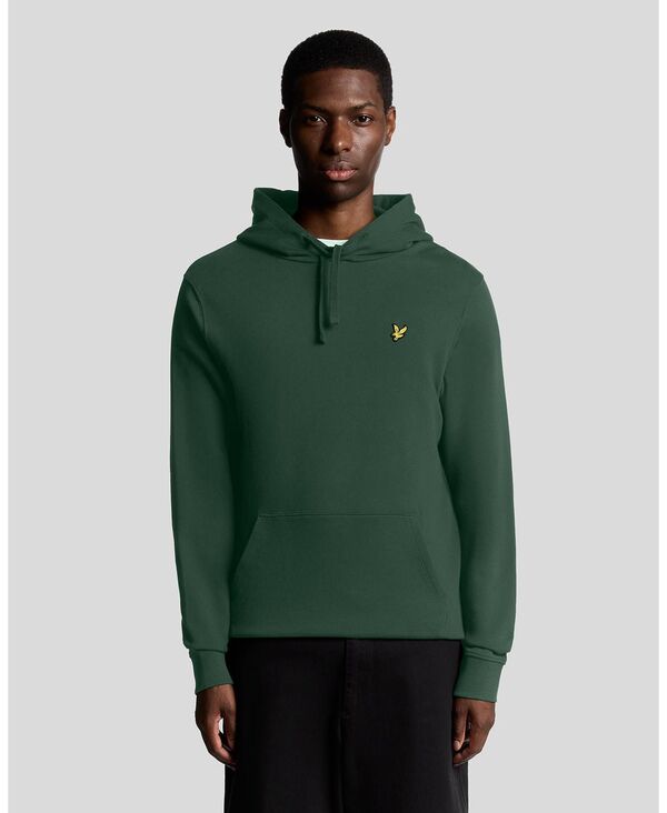 ライルアンドスコット メンズ アウター パーカー・スウェット Lyle \u0026 Scott Men\u0027s Long Sleeve Pull Over Hoodie Dark green 緑であること