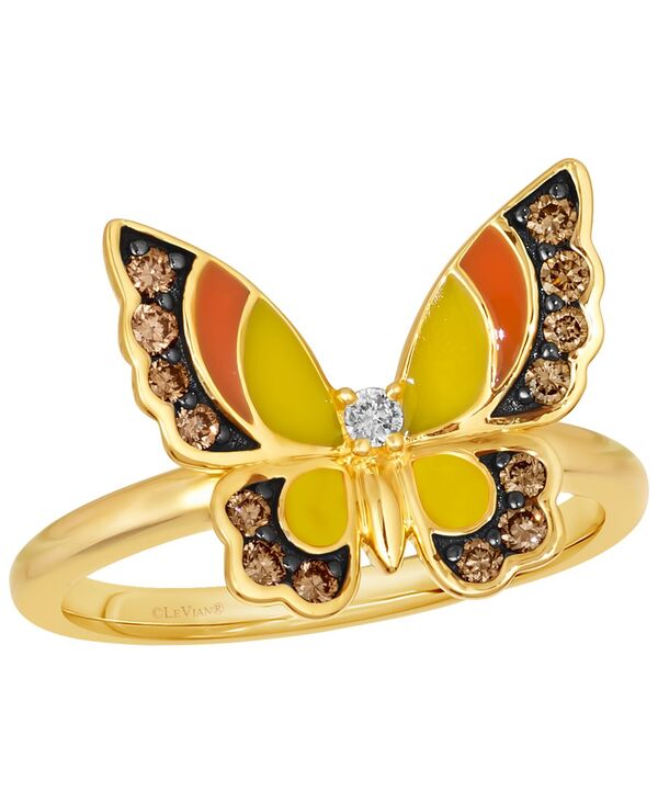 ル ヴァン レディース アクセサリー リング Le Vian Enamel Chocolate Diamond (0.23 ct.w.) & Nude Diamond (0.02 ct.w.) Ring in 14k Honeyellow Gold イエロー