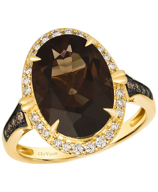 ル ヴァン レディース アクセサリー リング Le Vian Smokey Quartz (4-13/20 ct.w.) Chocolate Diamond (1/10 ct.w.) & Nude Diamond (1/5 ct.w.) Ring in 14k Honeyellow Gold イエロー