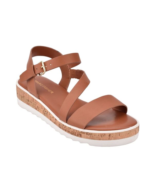 マークフィッシャー レディース シューズ パンプス サンダル Marc Fisher Women's Grandie Treaded Flatform Wedge Sandals Cognac｜ReVida 店 13,306円