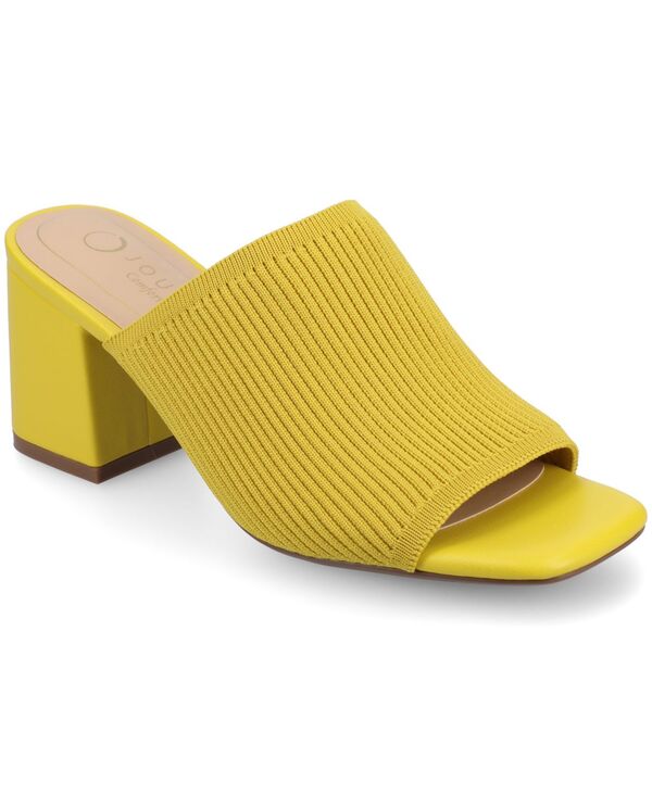 ジュルネ コレクション レディース シューズ サンダル ヒール Journee Collection Women's Lorenna Block Heel Slide Sandals Mango