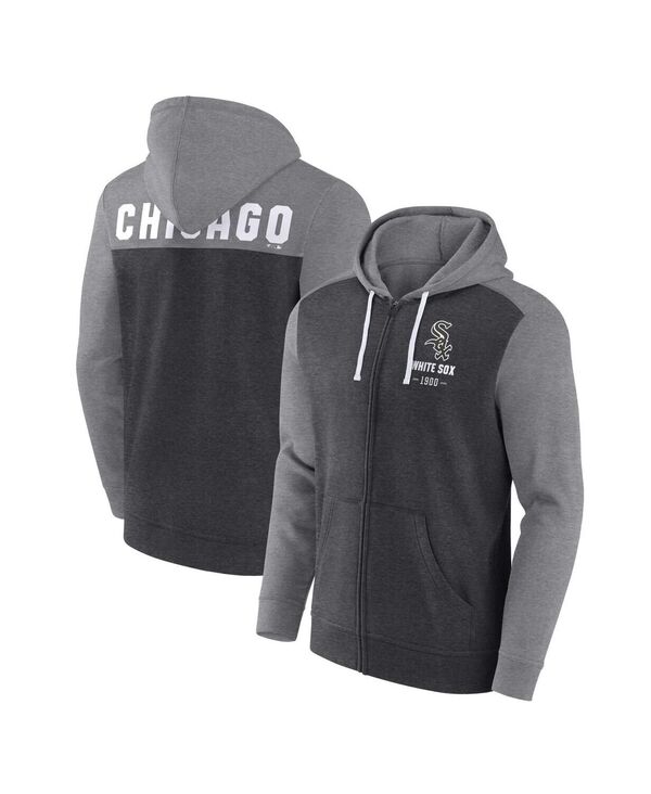 ファナティクス メンズ アウター ジャケット・ブルゾン パーカー Fanatics Men's Heathered Charcoal Heathered Gray Chicago White Sox Blown Away Full-Zip Hoodie Heathered Charcoal Heathered Gray チャコール