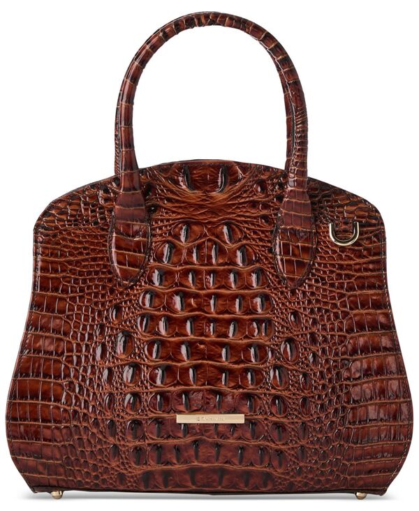ブランミン レディース バッグ レザー Brahmin Rosetta Melbourne Medium Leather Satchel Bag Pecan