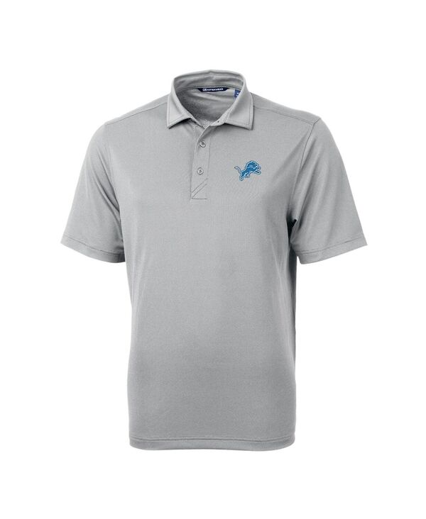 カッターアンドバック メンズ トップス ポロシャツ Cutter & Buck Men's Gray Detroit Lions Virtueco Pique Polo Gray グレー