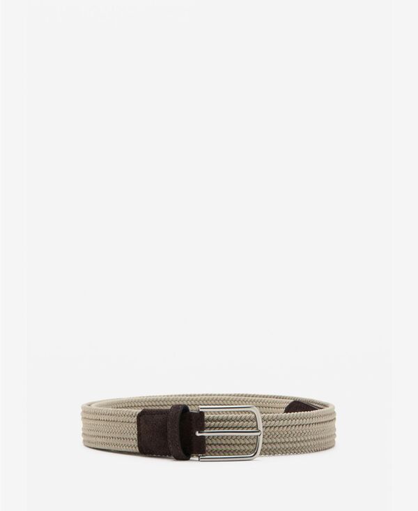 マンゴ メンズ 付属品 胴締め MANGO Men\u0027s Braided Elastic Belt Beige ベージュ