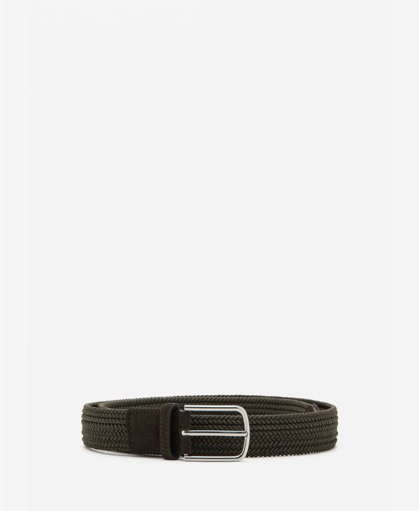 マンゴ メンズ 付属品 胴締め MANGO Men\u0027s Braided Elastic Belt Khaki カーキ