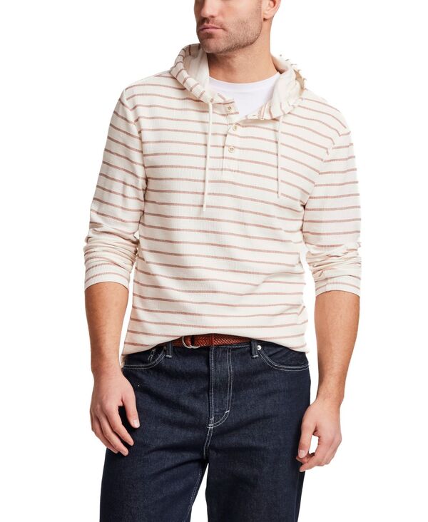 ウェザープルーフ メンズ アウター パーカー・スウェット 長袖 Weatherproof Vintage Men's Long-Sleeve Mixy Quarter Button Hoodie Crimson クリムゾン