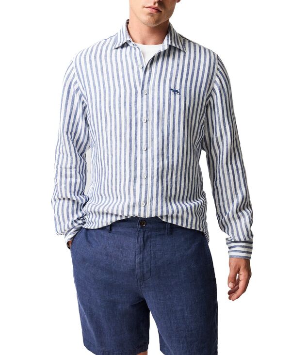 ロッドアンドグン メンズ トップス シャツ ダウン リネン Rodd & Gunn Men'seadown Pure Linen Shirt French Navy ネイビー