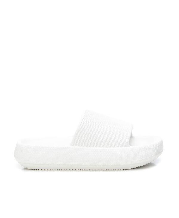 キシタイ レディース シューズ サンダル XTI Women's Rubber Flat Sandals By White ホワイト｜ReVida 店