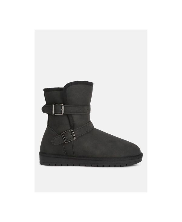 ロンドンラグ レディース シューズ ブーツ・レインブーツ London Rag Womens basil buckle strap detail boots Black ブラック