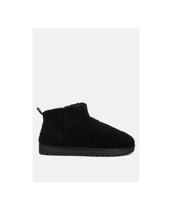 ロンドンラグ レディース シューズ ブーツ・レインブーツ フリース London Rag Womens Anatole Fleecexterior Fluffy Boots Black ブラック