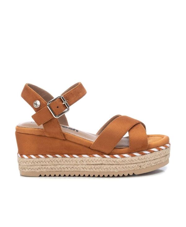キシタイ王国 レディース シューズ サンダル スエードクロス Women\u0027soft Suede Wedge Sandals By Xti Camel 駱駝