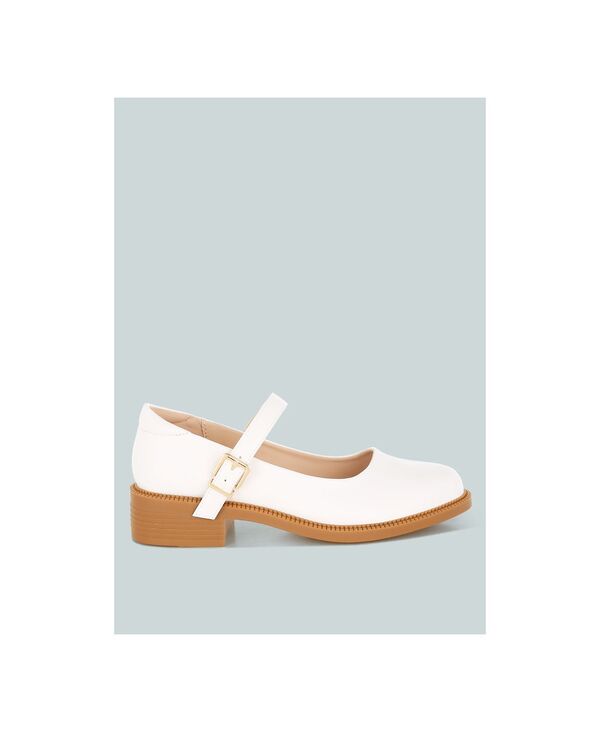 ロンドンラグ レディース シューズ サンダル レザー フェイクレザー London Rag Womens Ejeta Faux Leather Mary Jane Shoes White ホワイト