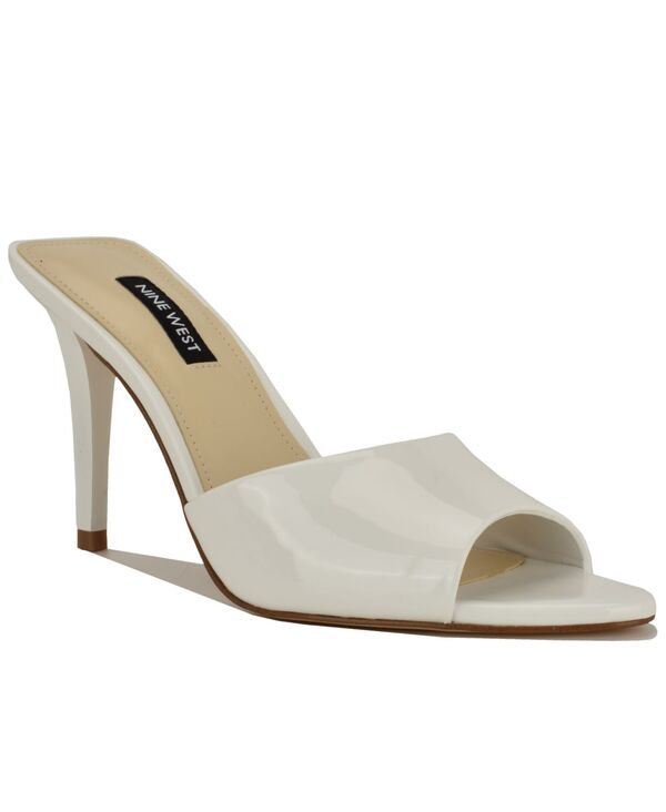 ナインウェスト レディース シューズ サンダル Nine West Women\u0027s Hather Slip-On Stiletto Sandals White Patent 白いこと 靴-レディース靴