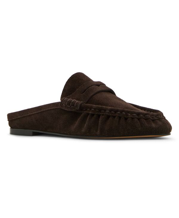 スティーブ マデン レディース シューズ パンプス ローファー Steve Madden Women's Rafe Tailored Slip-On Loafer Mules Chocolate Brown Suede ブラウン