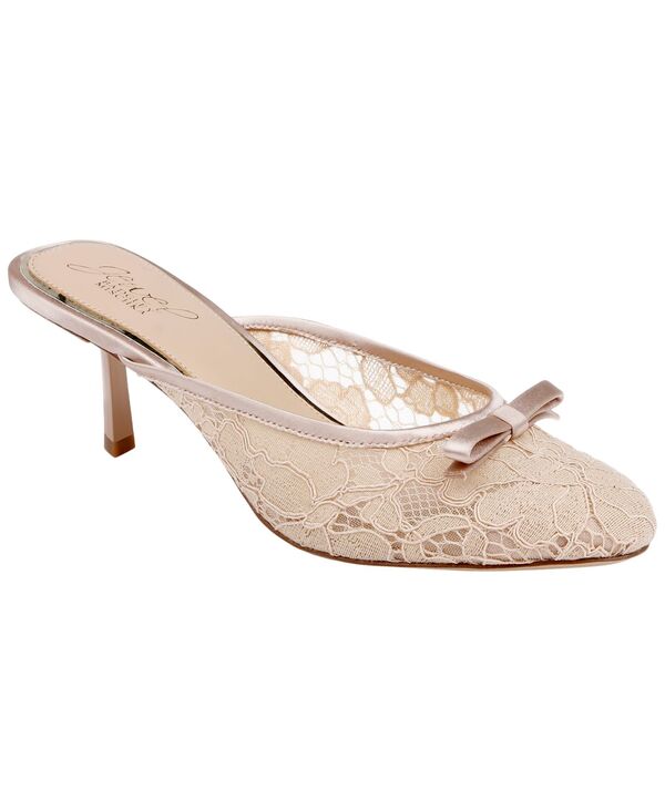 ジュウェルダグレイミシュカ レディース シューズ スリッポン・ローファー Jewel Badgley Mischka Women's Elliott Slip-On Evening Mule Dark Nude Satin