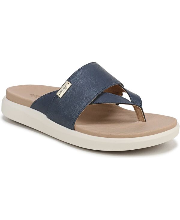 ドクター・ショール レディース シューズ サンダル Dr. Scholl's Women's All Day Thong Sandals Oxide Blue Faux Leather ブルー｜ReVida 店