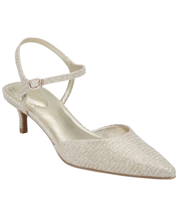 バンドリーノ レディース シューズ パンプス アンクル ヒール Bandolino Women's Rose Ankle Strap Kitten Heel Pumps Gold ゴールド|ReVida 店