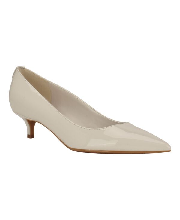 カルバンクライン レディース シューズ スリッポン・ローファー 踵 Calvin Klein Women\u0027s Roxanna Slip-On Kitten Heel Pumps Ivory Patent 象牙色 レディース靴-ローファー-靴