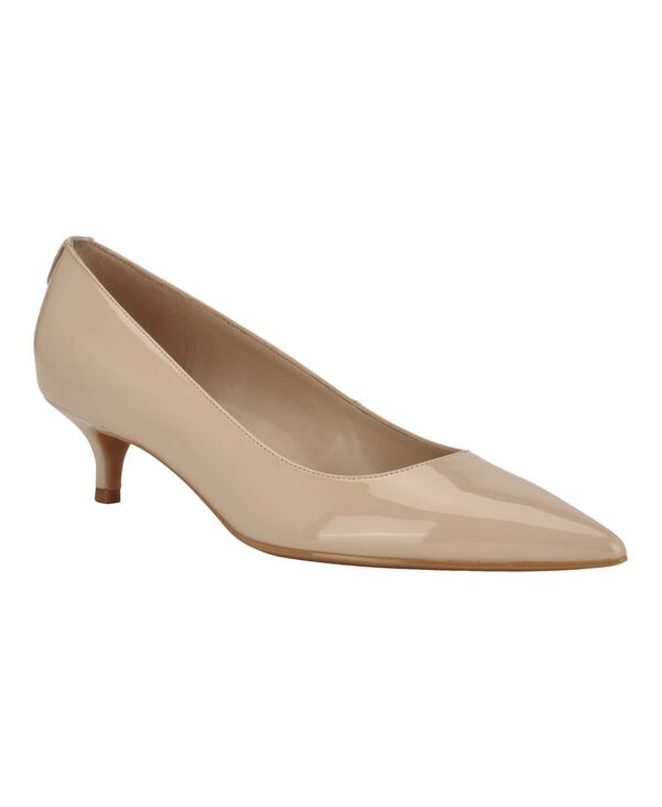 カルバンクライン レディース シューズ スリッポン・ローファー 踵 Calvin Klein Women\u0027s Roxanna Slip-On Kitten Heel Pumps Light Natural Patent ローファー-靴-レディース靴
