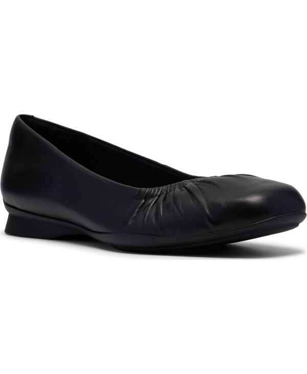 クラークス レディース シューズ スリッポン・ローファー Clarks Women's Jazmynn Lo Slip-On Flats Black Leather ブラック