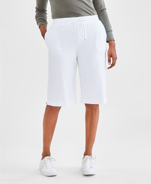スタイルアンドコー レディース ボトムス カジュアルパンツ プチ ニット Style \u0026 Co Petite Knit Skimmer Pants Bright White ホワイト