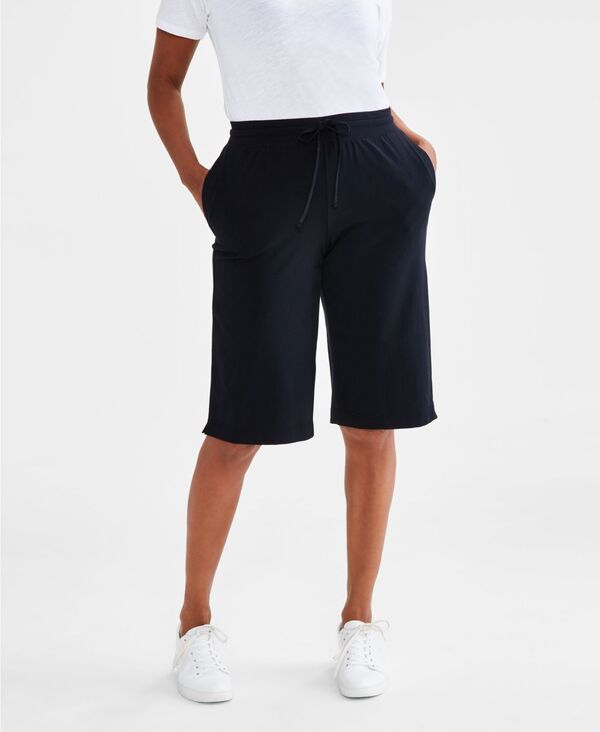 スタイルアンドコー レディース ボトムス カジュアルパンツ プチ ニット Style \u0026 Co Petite Knit Skimmer Pants Deep Black ブラック