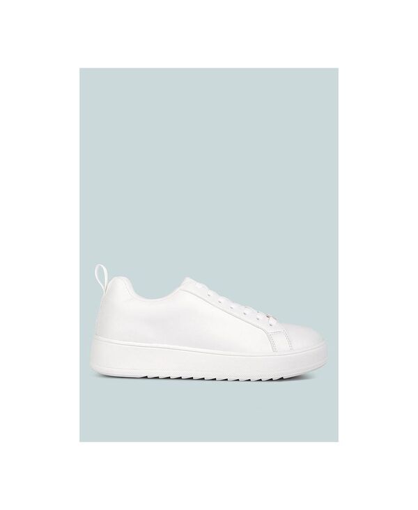 ロンドンラグ レディース シューズ スニーカー レザー フェイクレザー London Rag Women Rouxy Faux Leather Sneakers White ホワイト
