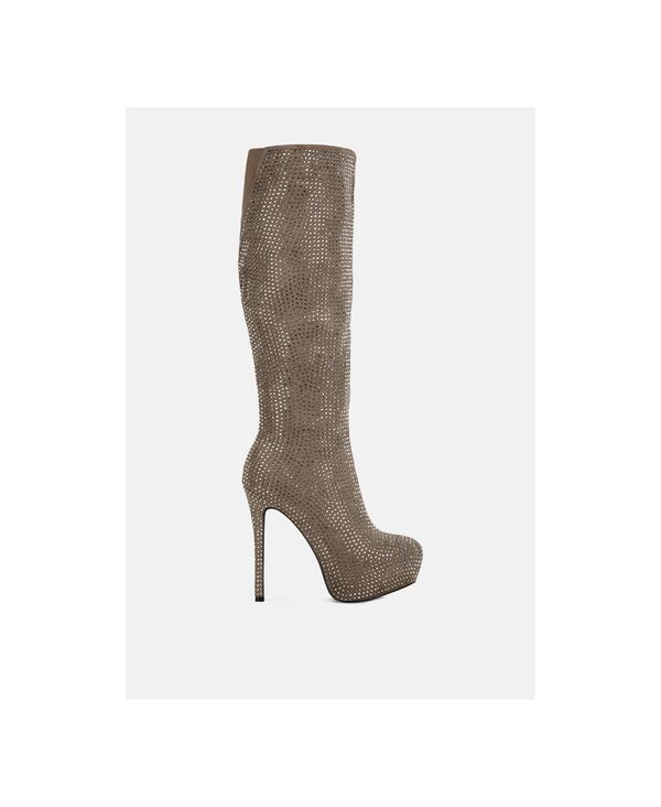 ロンドンラグ レディース シューズ ブーツ・レインブーツ London Rag Womens Nebula Rhinestonembellished Stiletto Calf Boots Medium red レッド