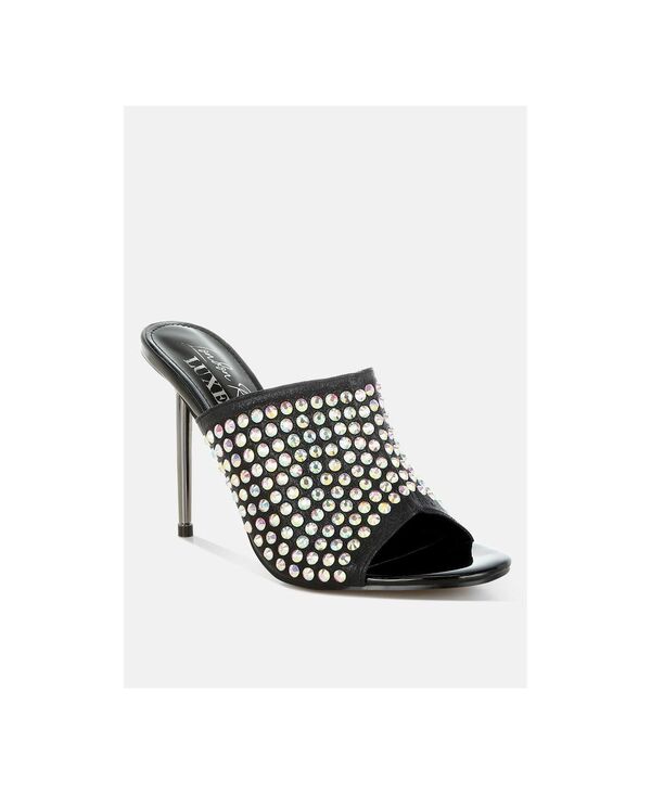 ロンドンラグ レディース シューズ パンプス ヒール London Rag FarashaB Rhinestone Slip-On Stiletto Heels Black ブラック