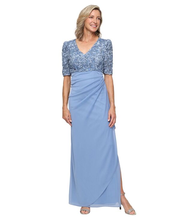 アレックスイブニングス レディース トップス ワンピース プチ エンパイア Alex Evenings Petitempire Waist Dresskyblue スカイブルー