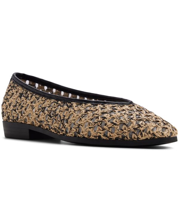 アルド レディース シューズ スリッポン・ローファー ALDO Women's Rafaella Slip-On Flats Raffia Black/gold Metallic Multi ブラック|ReVida 店
