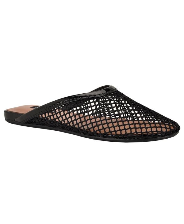 ナインウェスト レディース シューズ スリッポン・ローファー メッシュ Nine West Women\u0027s Daniela Mesh Round Toe Slip-On Mules Black 黒いこと