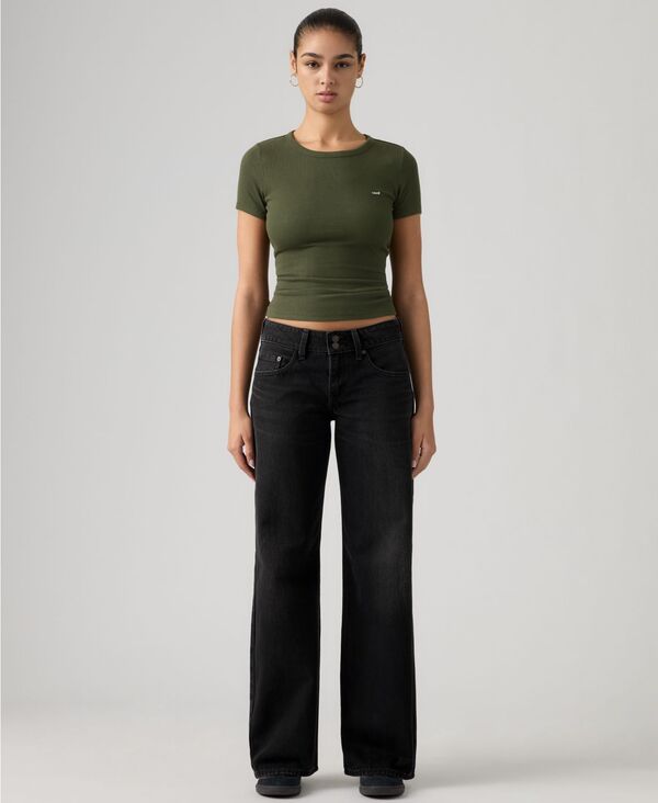 リーバイス レディース ボトムス デニムパンツ Levi's Women'super-Low Double-Button Relaxed-Fit Denim Jean So Fundamental デニム