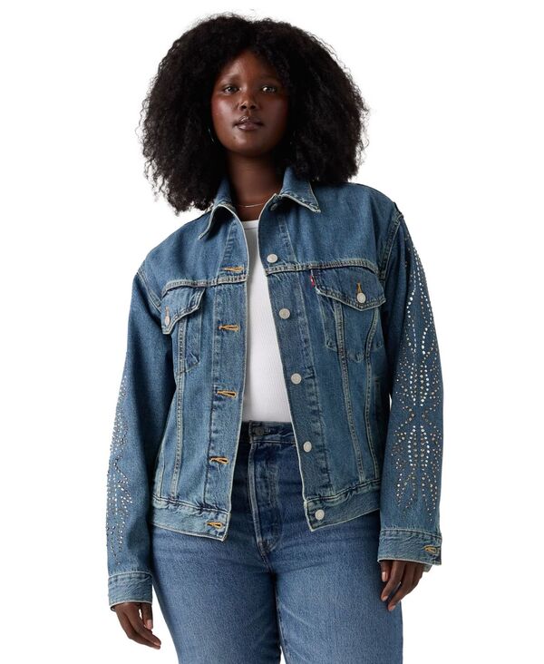 リーバイス レディース アウター ジャケット・ブルゾン プラスサイズ Levi's Plusize 90s Trucker Long Sleeve Jacket Solargenic