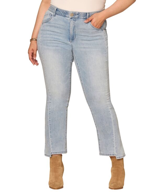 デモクラシー レディース シューズ ブーツ・レインブーツ プラスサイズ ジーンズ Democracy Plusize Skyrise Barely Boot Cut Jeans Light Blue Artisanal ブルー