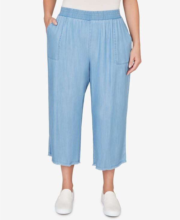 アルフレッド ダナー レディース ボトムス カジュアルパンツ ワイドレッグ プラスサイズ アンクル Alfredunner Plusize Beachcomber Wide Leg Patch Pocket Ankle Pants Blue ブルー|ReVida 店