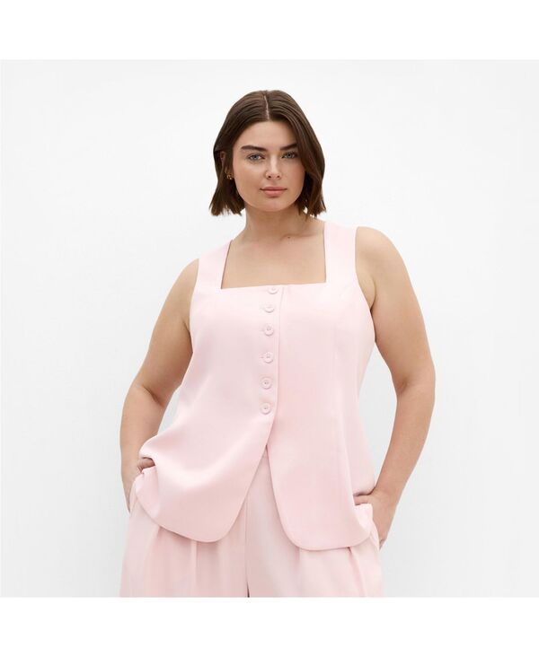 シティーシック レディース トップス ベスト CITY CHIC Women's Abbie Vest Heavenly pink ピンク