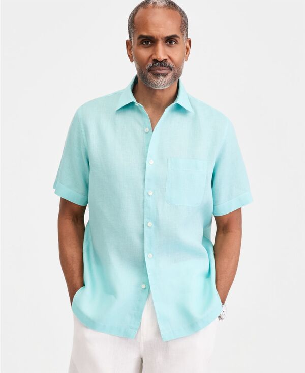 【送料無料】 クラブルーム メンズ シャツ トップス Men's 100% Linen Shirt Tibetan Stone|ReVida 店
