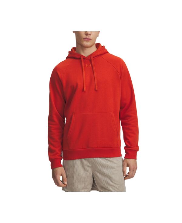 【送料無料】 アンダーアーマー メンズ パーカー・スウェット フーディー アウター Men's Rival Logo Embroidered Fleece Hoodie Surplus Orange