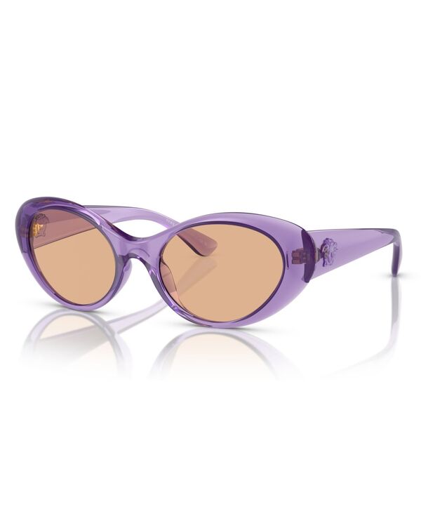 【送料無料】 ヴェルサーチ レディース サングラス・アイウェア アクセサリー Women's Sunglasses VE4455U Purple Transparent