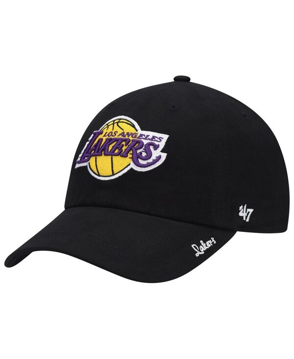 【送料無料】 47ブランド レディース 帽子 アクセサリー Women's Black Los Angeles Lakers Miata Clean Up Logo Adjustable Hat Black