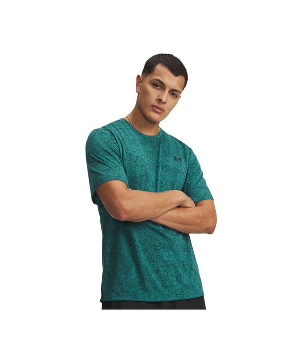 【貨物輸送無料】 アンダーアーマー メンズ ティーシャツ トップス Men\u0027s UA Tech Pixelate T-Shirt Rack Green トップス-Tシャツ・カットソー-メンズファッション