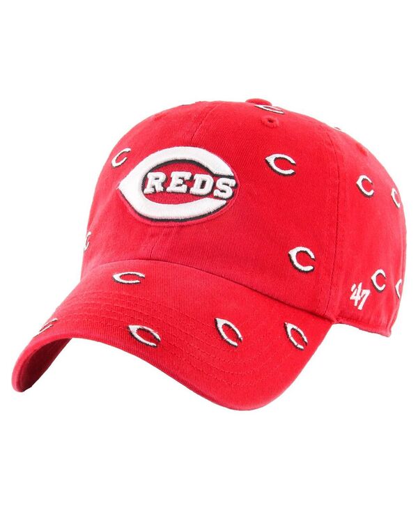 【送料無料】 47ブランド レディース 帽子 アクセサリー Women's Red Cincinnati Reds Confetti Clean Up Adjustable Hat Red