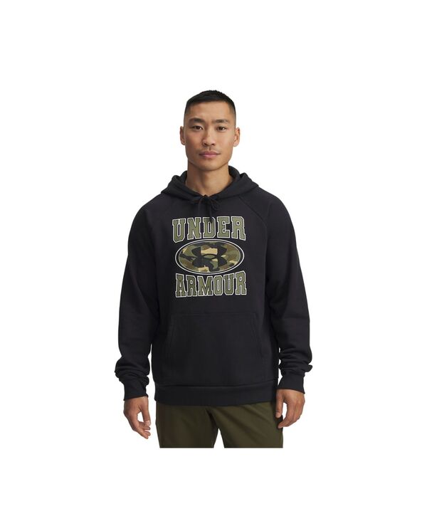 【送料無料】 アンダーアーマー メンズ パーカー・スウェット アウター Men's Rival Camo Print Sweatshirt Black