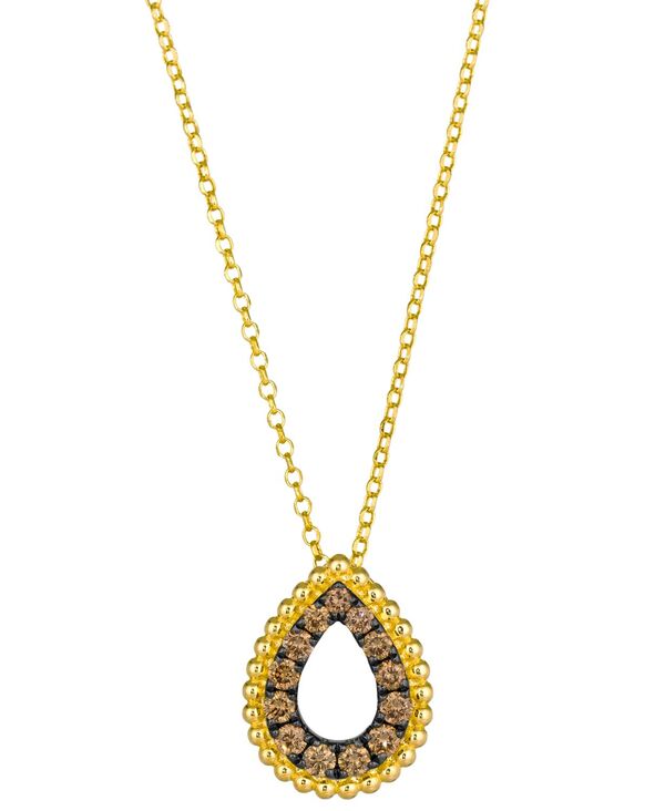 【送料無料】 ル ヴァン レディース ネックレス・チョーカー・ペンダントトップ アクセサリー Chocolate Diamond Pendant Necklace (0.75 ct. t.w.) in 14k Honey Gold Yellow Gold