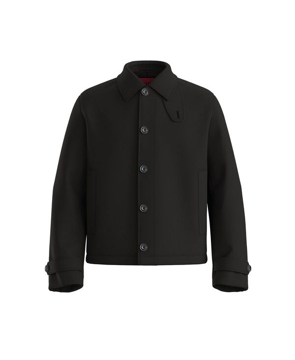 【貨物輸送無料】 ヒューゴボス メンズ 上衣・上衣 アウター Men\u0027s Baver Modern Collared Jacket Black